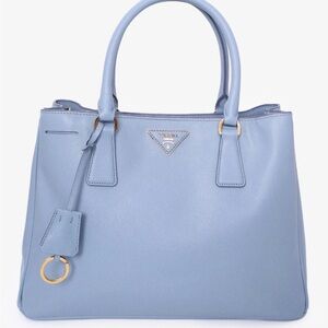 Prada Sky Blue Leather Satchel